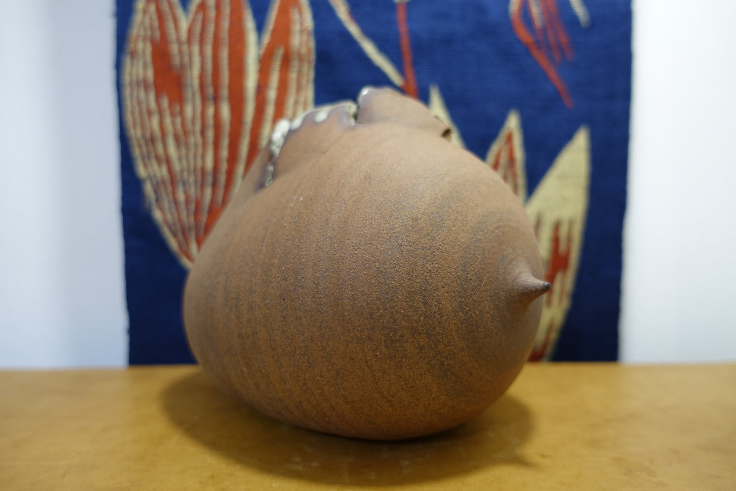 1023 Glazed Flower Vase -Shigaraki-