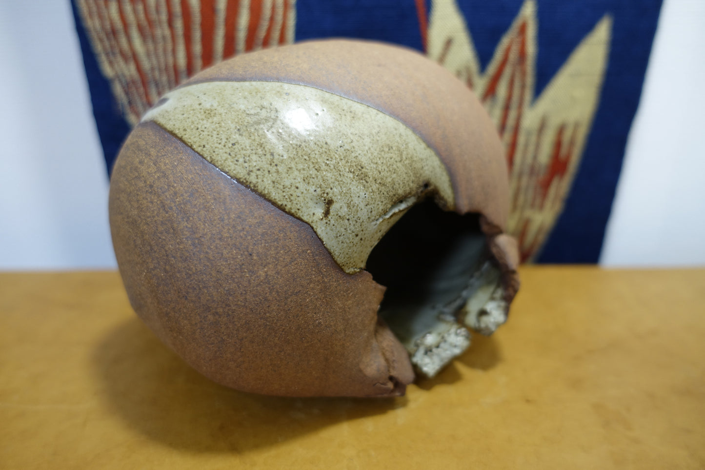 1023 Glazed Flower Vase -Shigaraki-