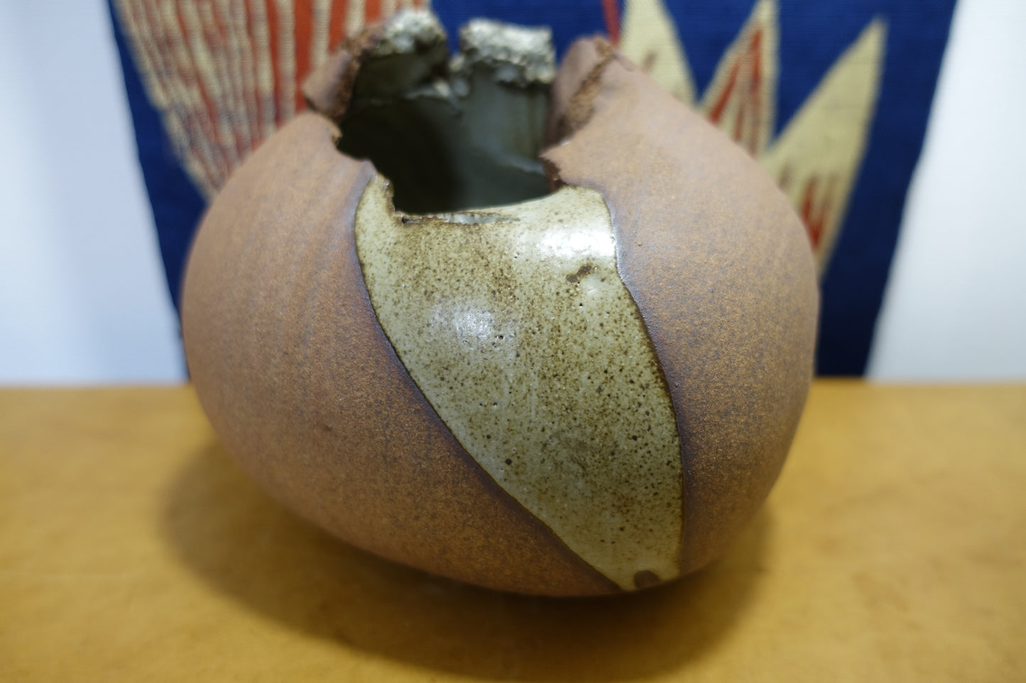 1023 Glazed Flower Vase -Shigaraki-