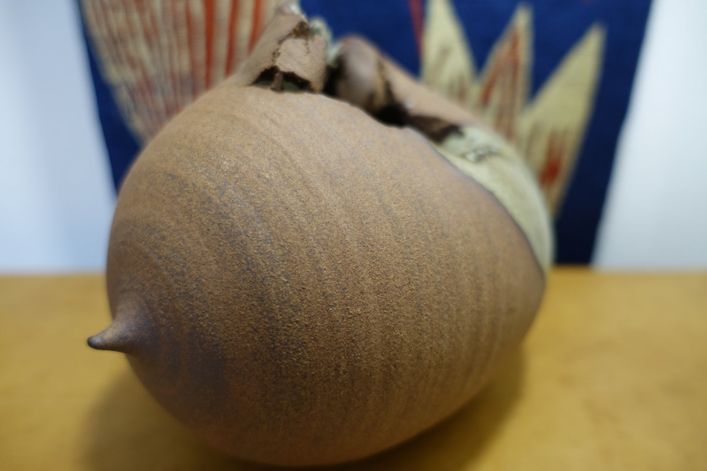 1023 Glazed Flower Vase -Shigaraki-