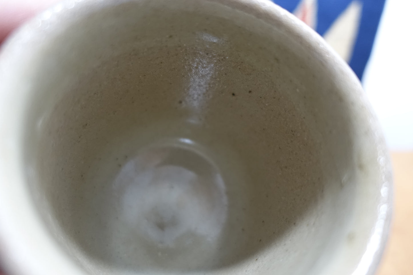 0012 Mashiko Style Solt Glazed Tea Cup made at Hasegawa Kiln with an original box
