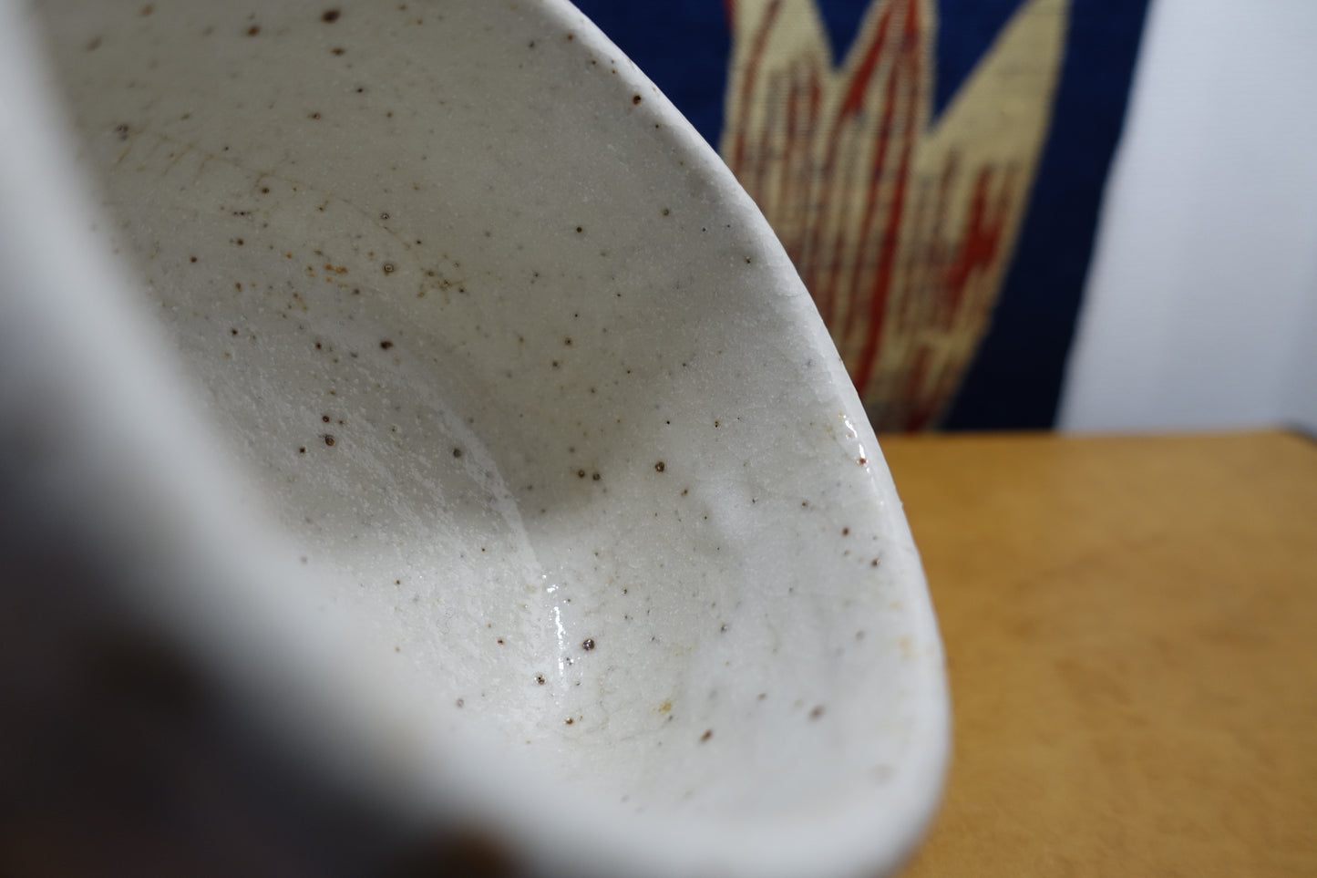 0008 Shino Tea Bowl by Shouen Wakao