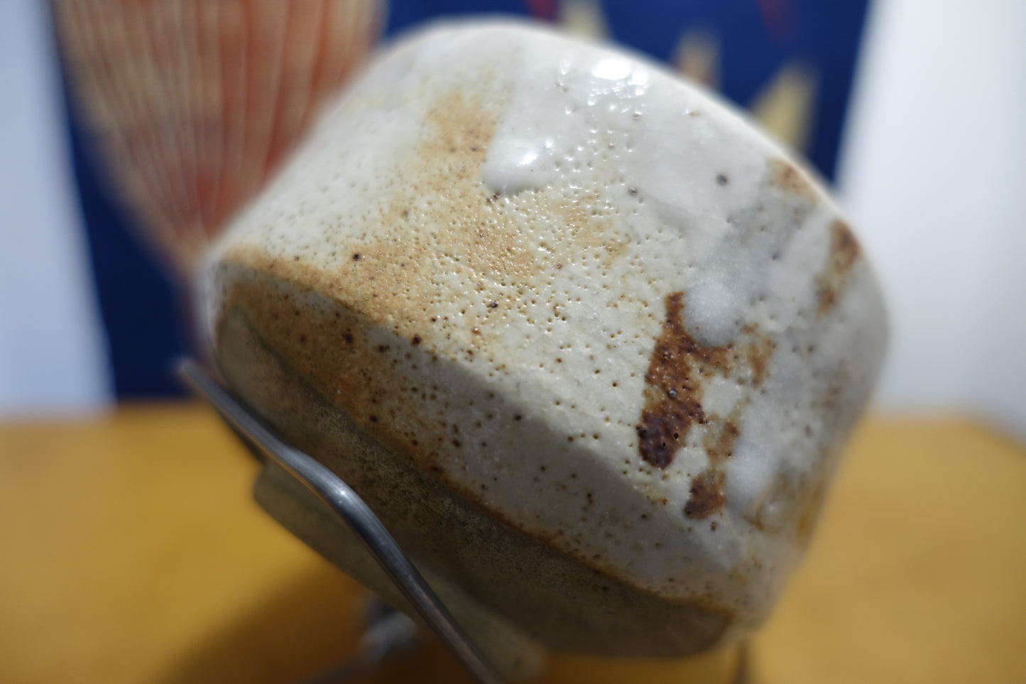 0008 Shino Tea Bowl by Shouen Wakao