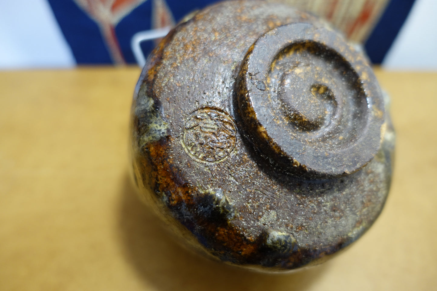 0009 Kankake Style Ash Glazed tea bowl - made by Koetsu Muroi at Kankake kiln