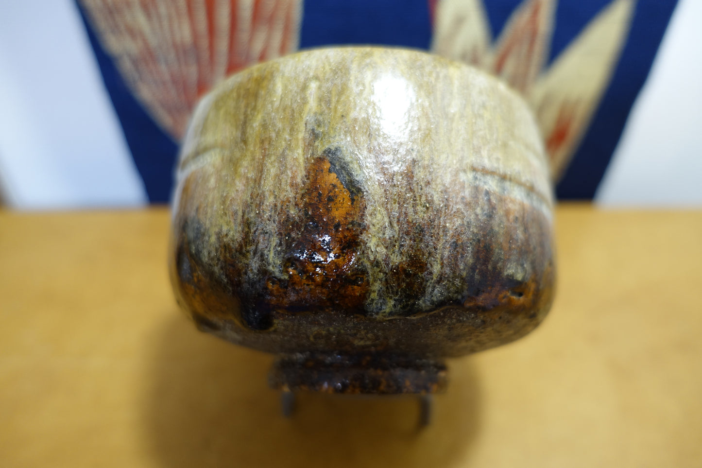 0009 Kankake Style Ash Glazed tea bowl - made by Koetsu Muroi at Kankake kiln