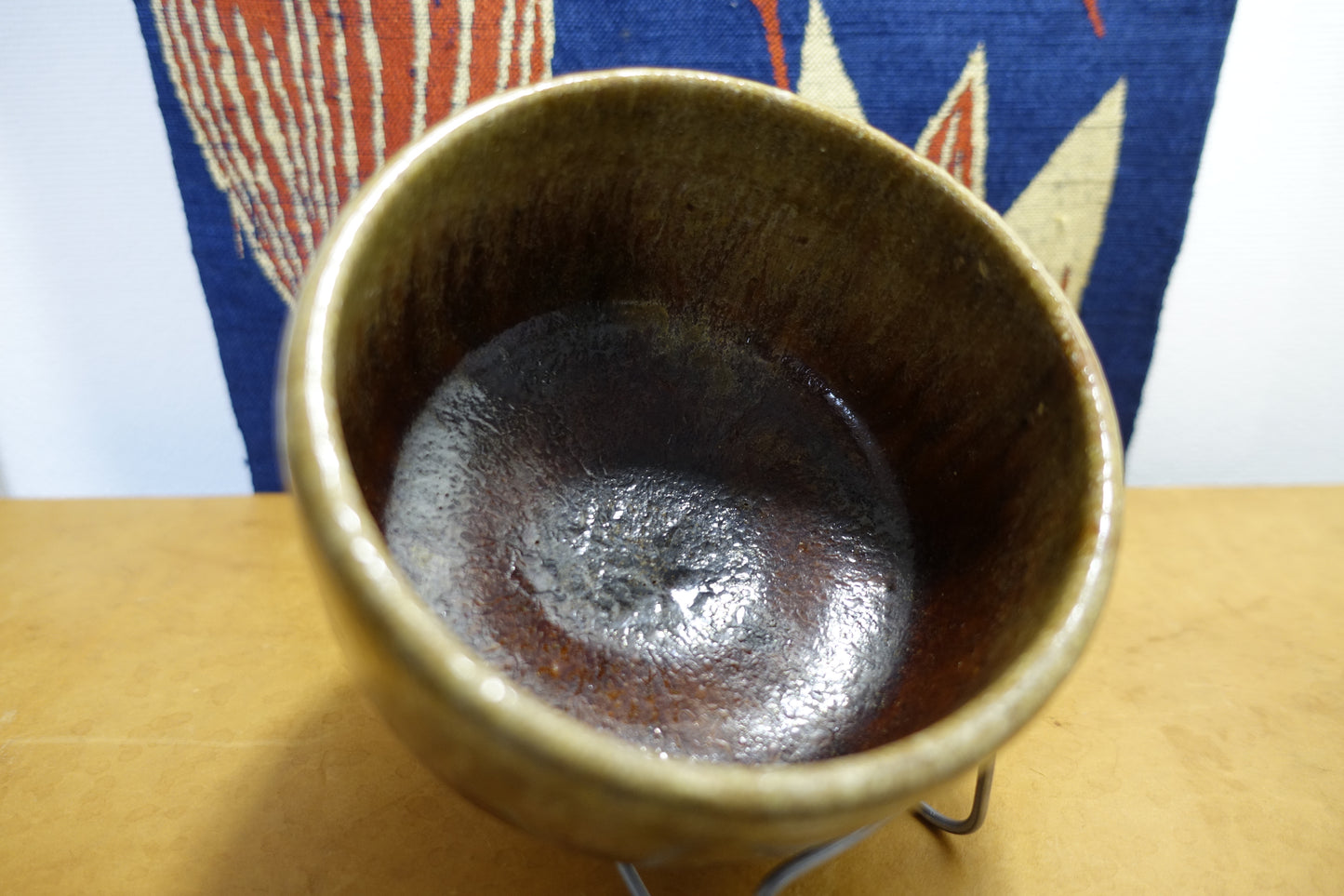 0009 Kankake Style Ash Glazed tea bowl - made by Koetsu Muroi at Kankake kiln