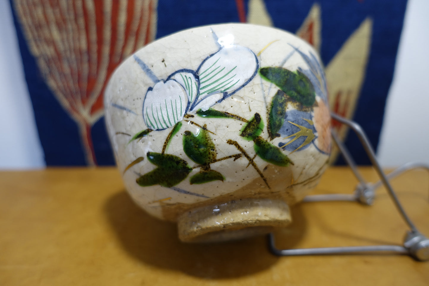 0010 Oshiko-ji Style Colored Overgrazed tea bowl - made by Shozaemon at Oshiko-ji kiln with an original box