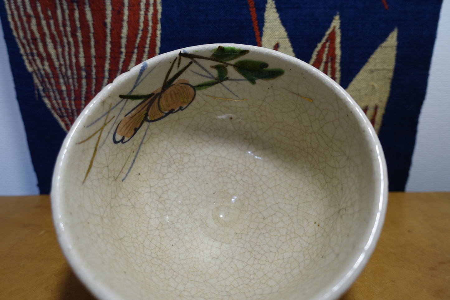 0010 Oshiko-ji Style Colored Overgrazed tea bowl - made by Shozaemon at Oshiko-ji kiln with an original box