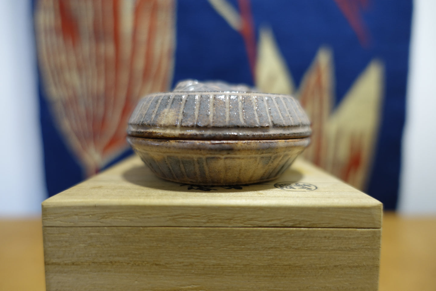 1022 Incense Case -Hagiyaki- "HITSUJI" with an original box