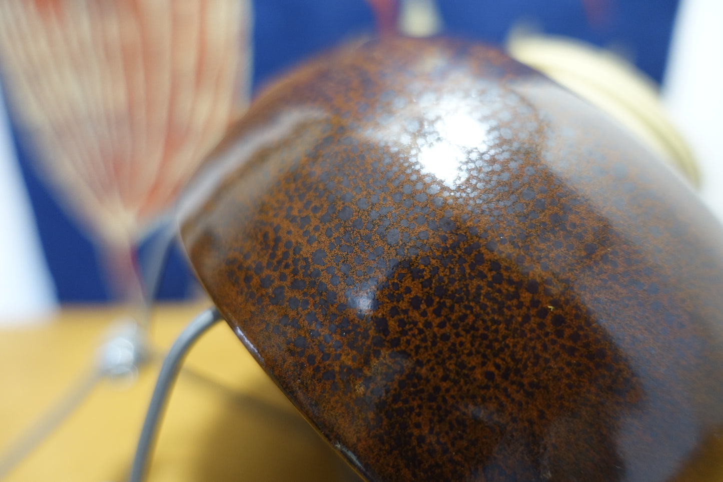 0011 Kosai Style Yuteki Tenmoku tea bowl - made by Shouou Kitamura at Shouou kiln with a box