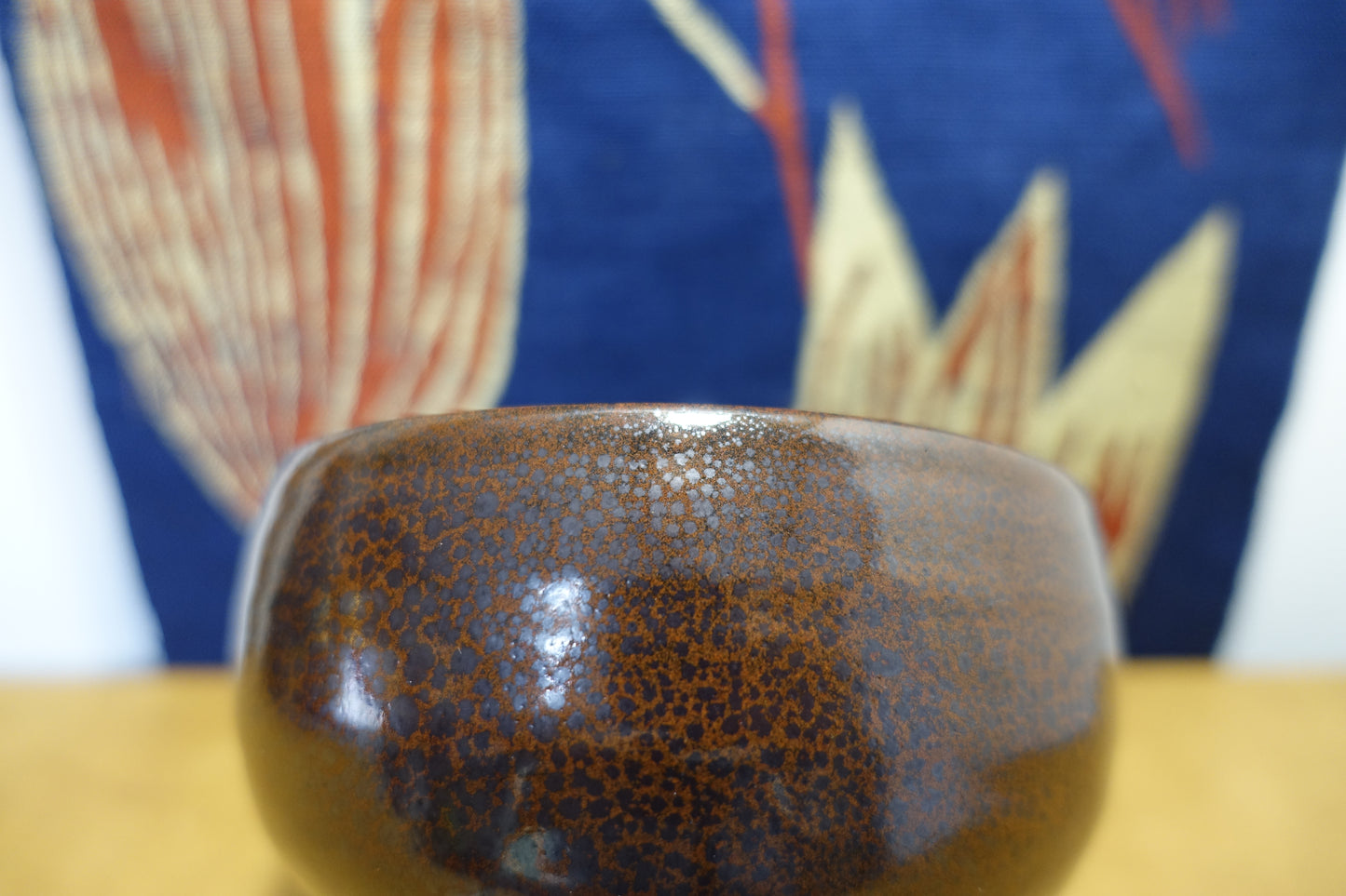 0011 Kosai Style Yuteki Tenmoku tea bowl - made by Shouou Kitamura at Shouou kiln with a box