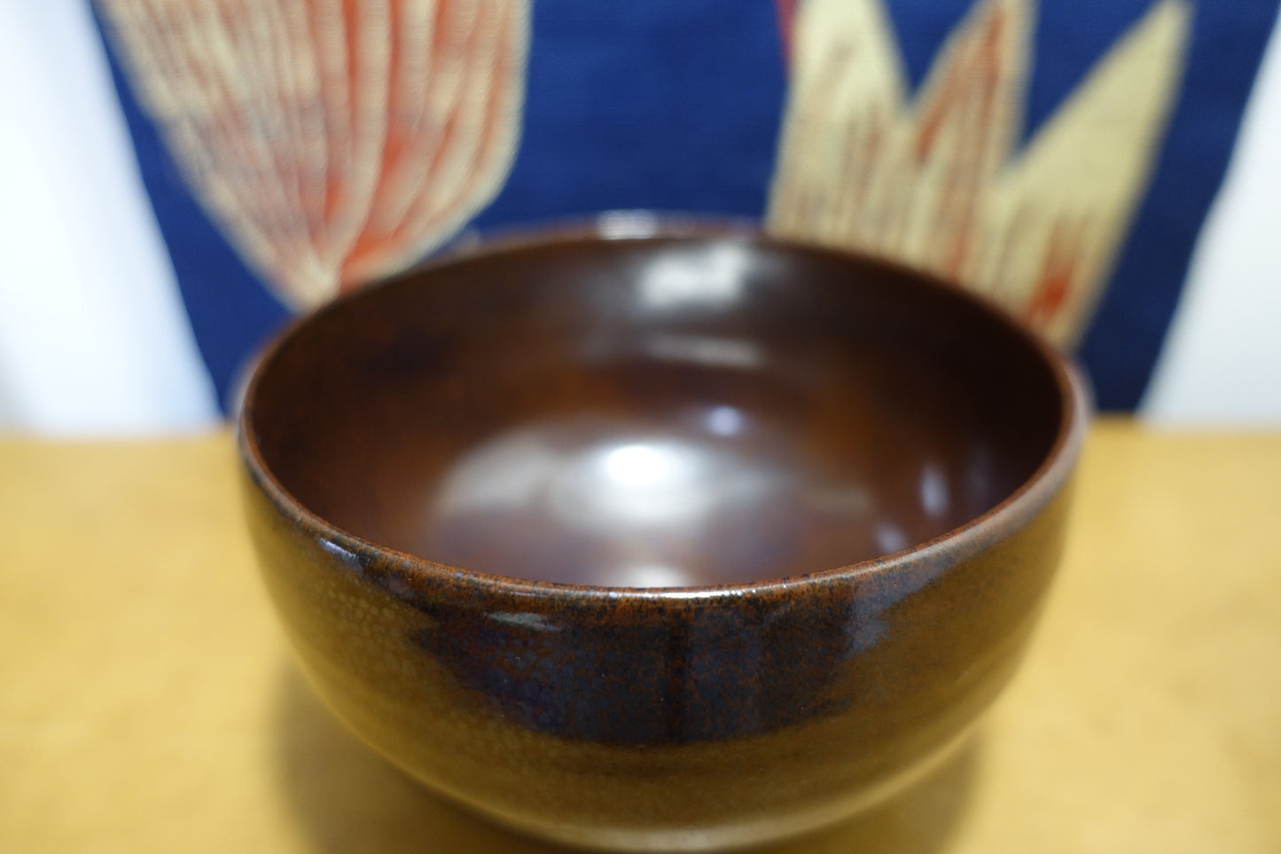0011 Kosai Style Yuteki Tenmoku tea bowl - made by Shouou Kitamura at Shouou kiln with a box