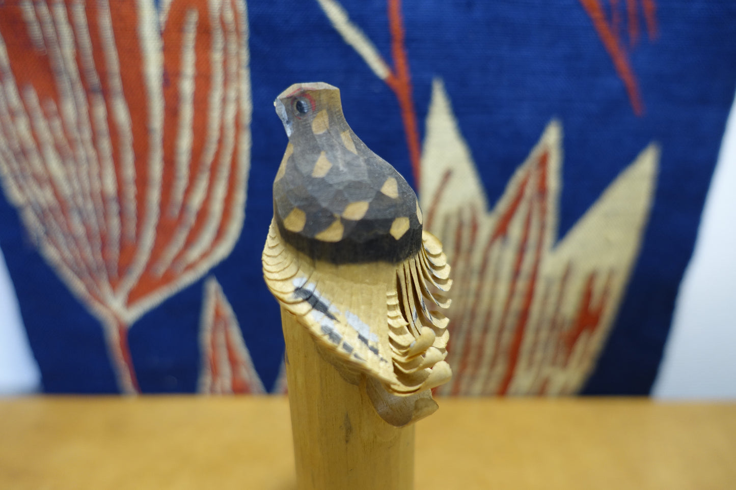 1009 Raicho Poppo "Rock ptarmigan" a wooden doll