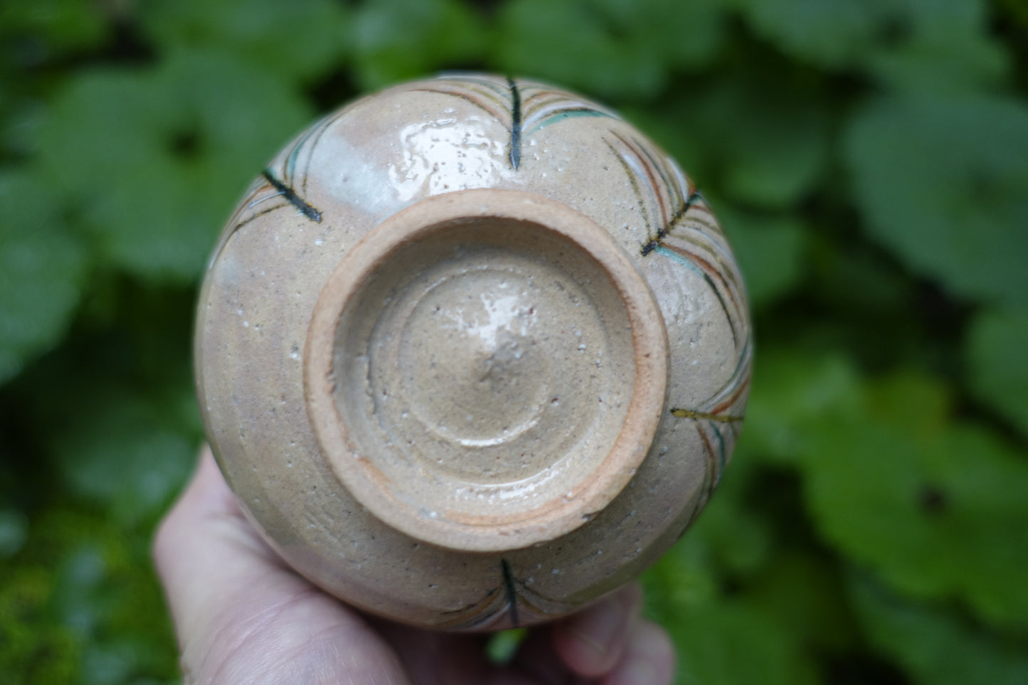 0003 Tea Bowl -Kutani- made by Kunihiko Nitta at Tokuyama Kiln with box
