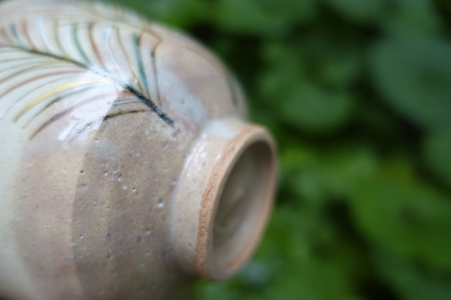 0003 Tea Bowl -Kutani- made by Kunihiko Nitta at Tokuyama Kiln with box
