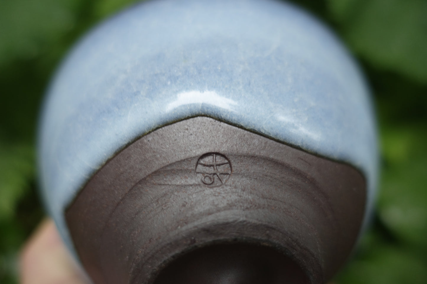 0006 Glazed Tea Bowl "Blue Sky" with a box