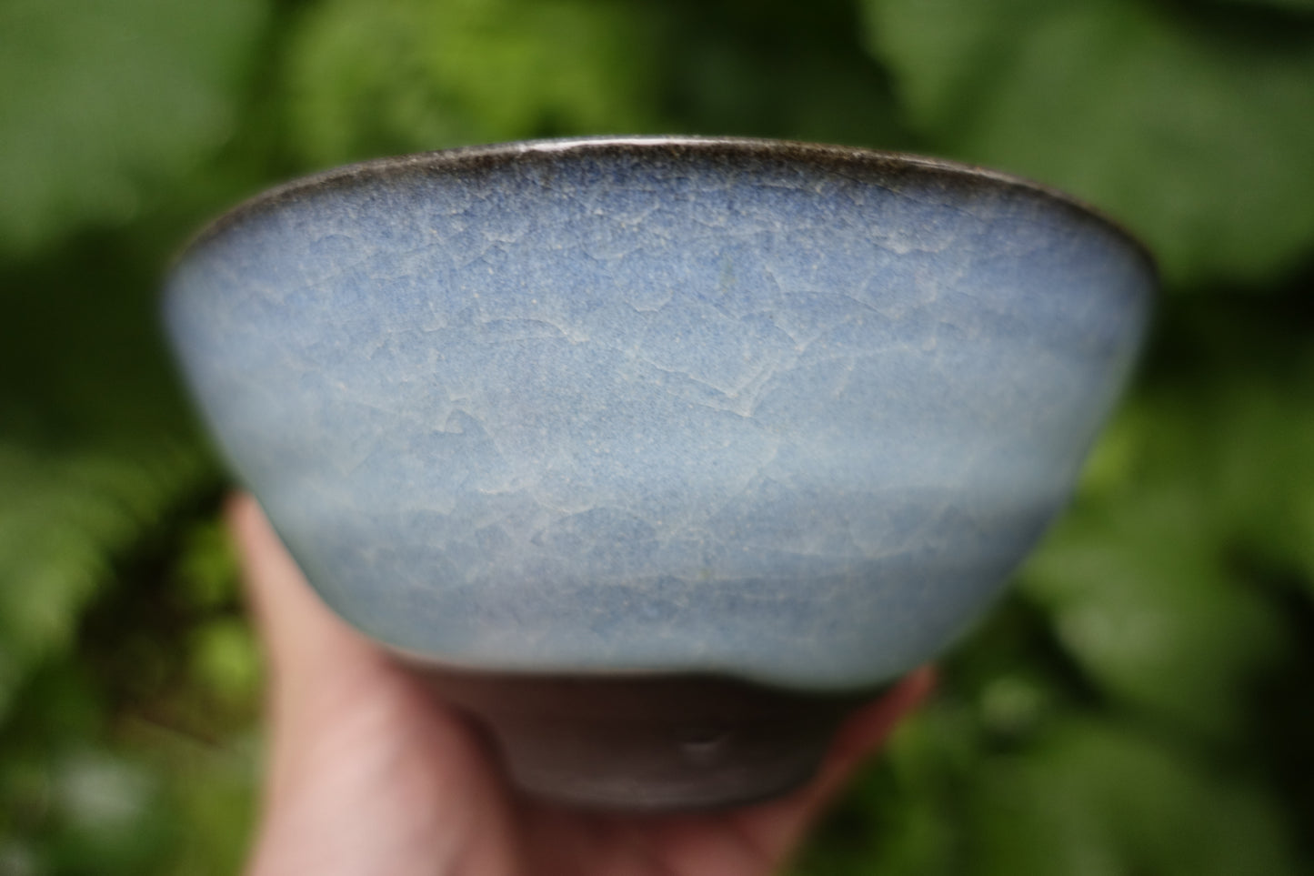 0006 Glazed Tea Bowl "Blue Sky" with a box