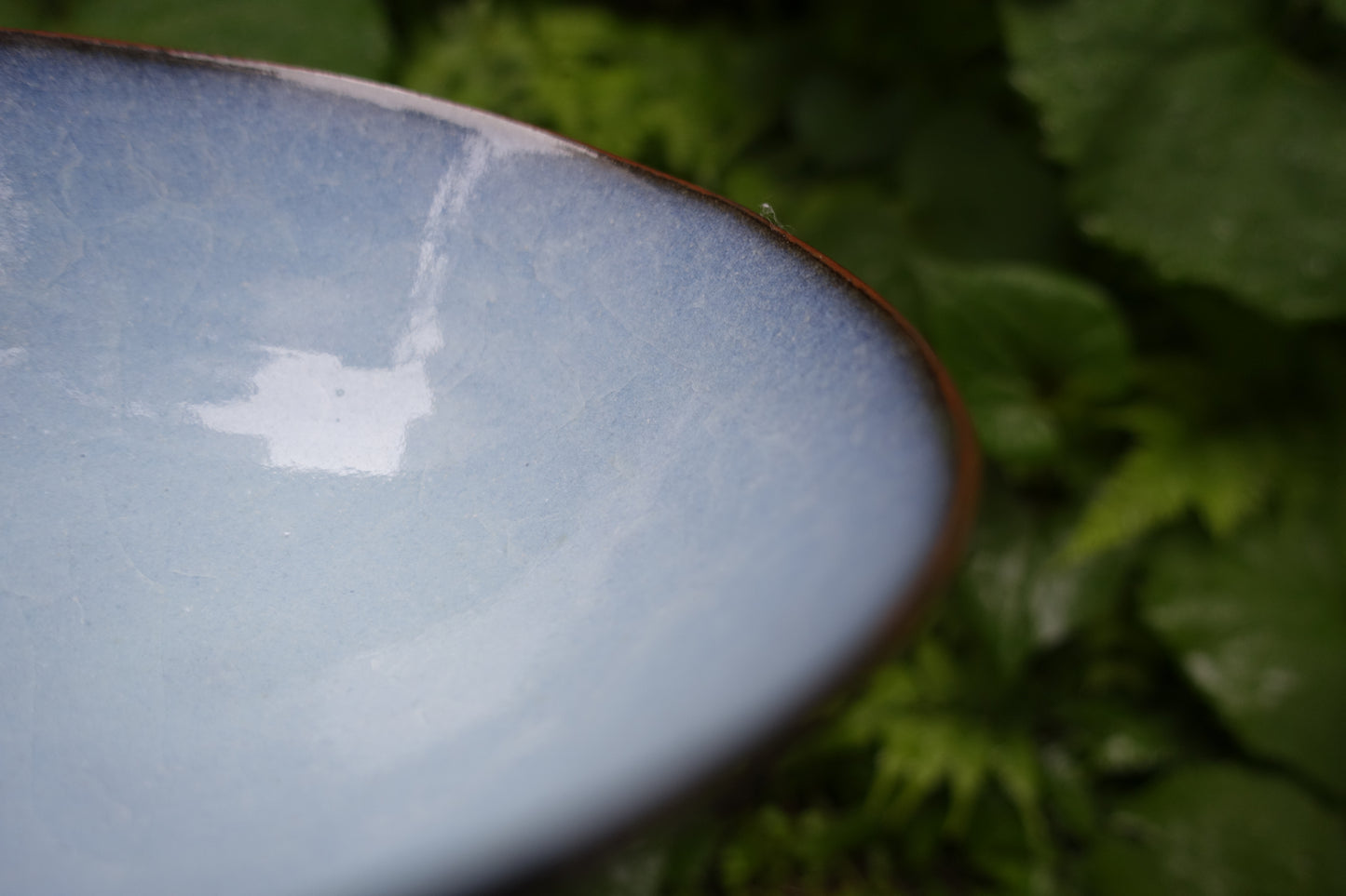0006 Glazed Tea Bowl "Blue Sky" with a box