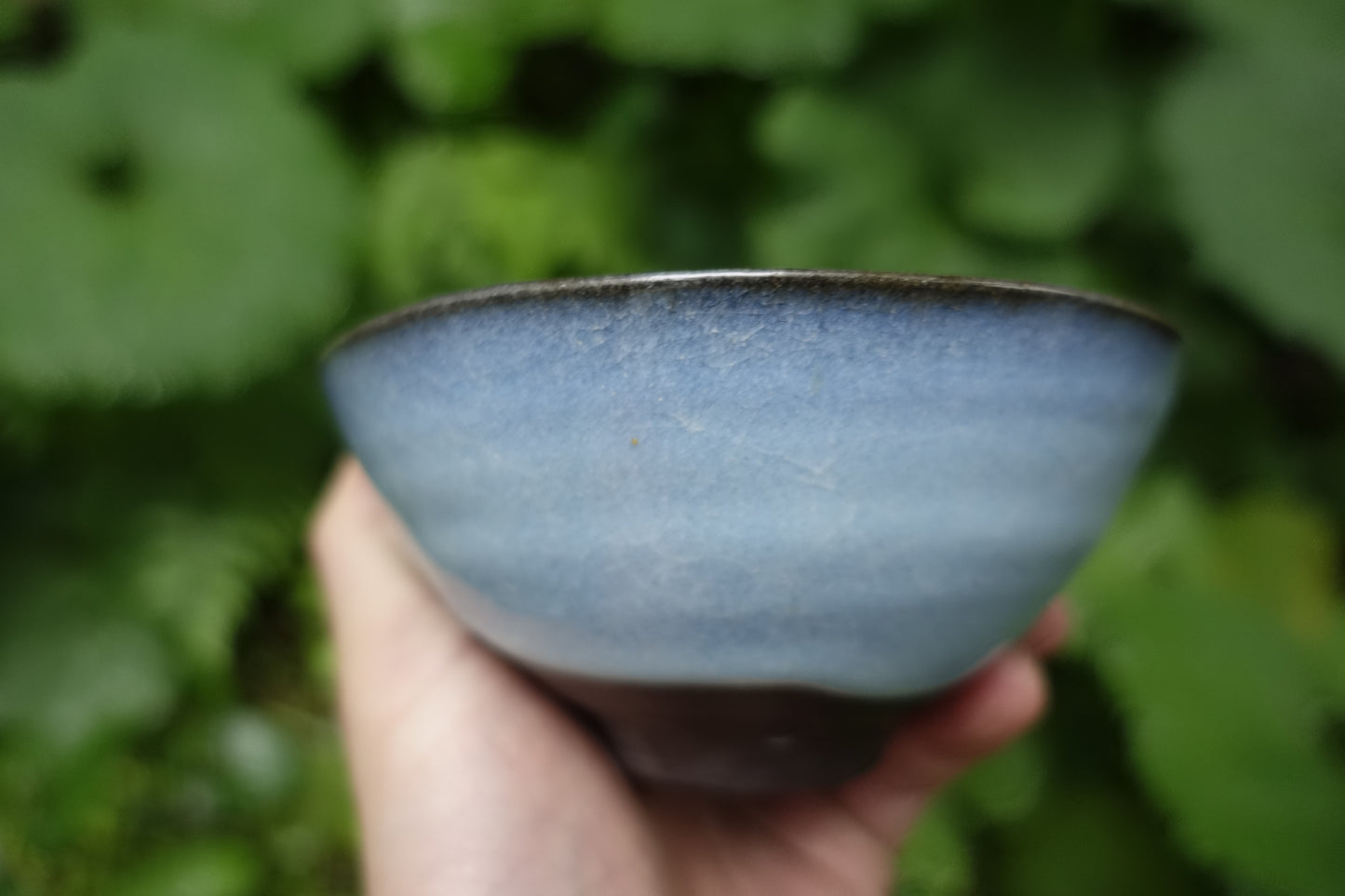 0006 Glazed Tea Bowl "Blue Sky" with a box