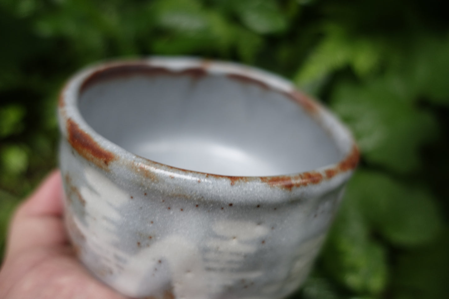 0004 Nezumi Shino Tea Bowl by Touen Shusen at Dounomoto Kiln with an original box