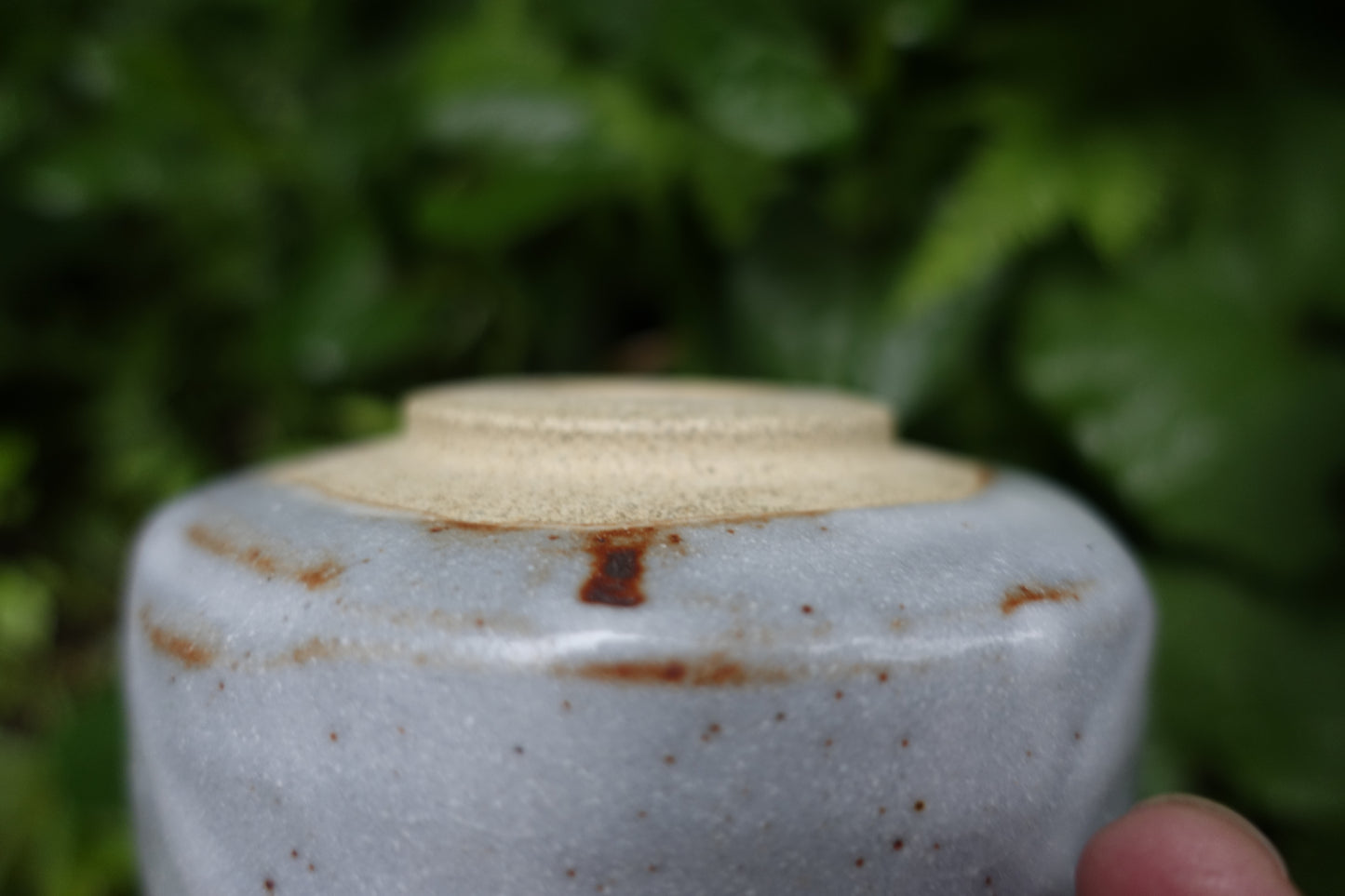 0004 Nezumi Shino Tea Bowl by Touen Shusen at Dounomoto Kiln with an original box