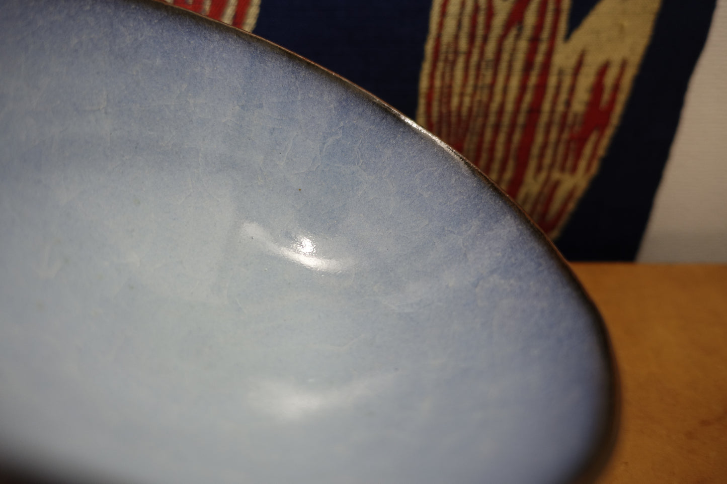 0006 Glazed Tea Bowl "Blue Sky" with a box