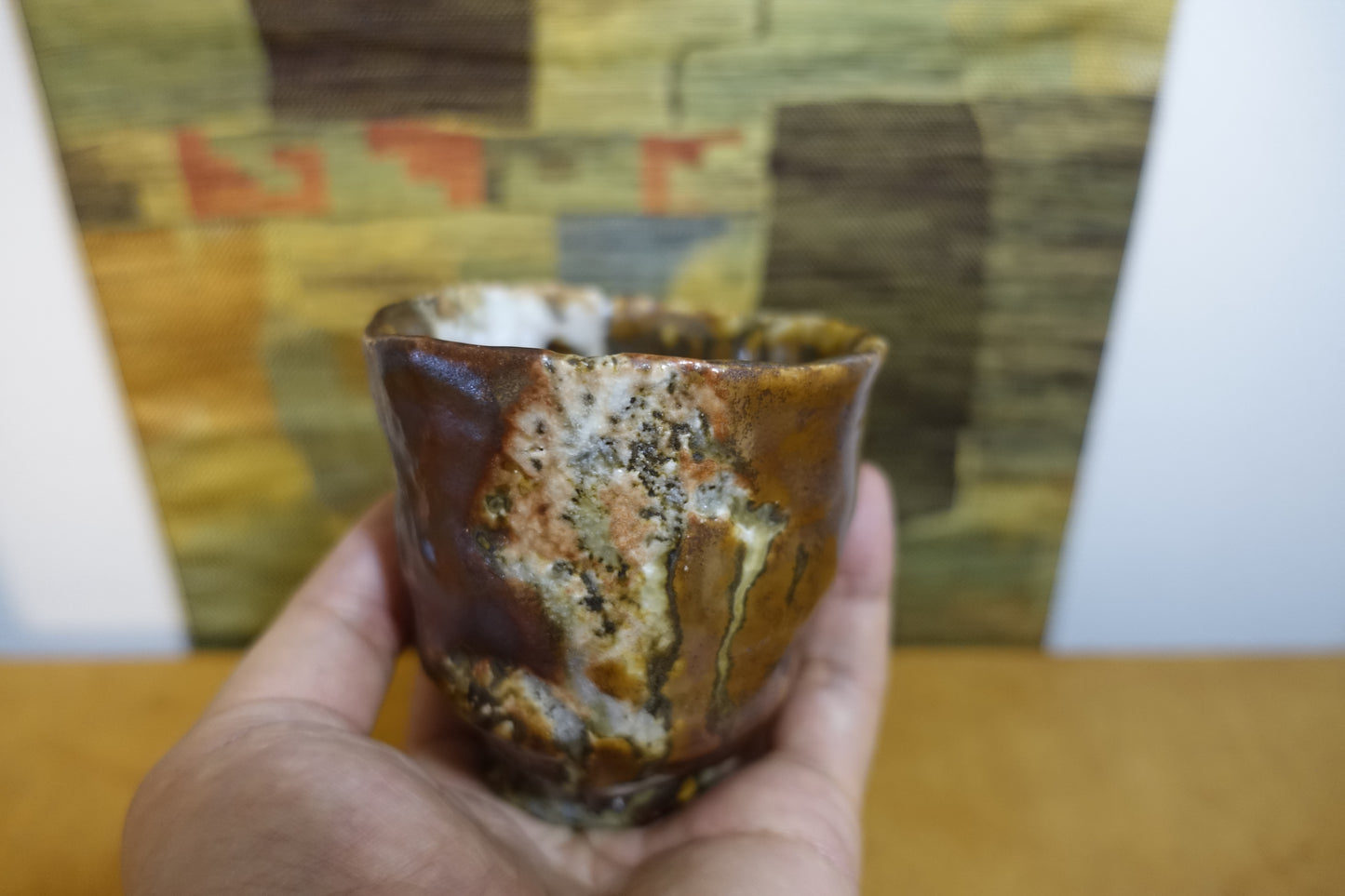 0023 Mashiko-style Tea Bowl by Kuniji Mitome with an original box