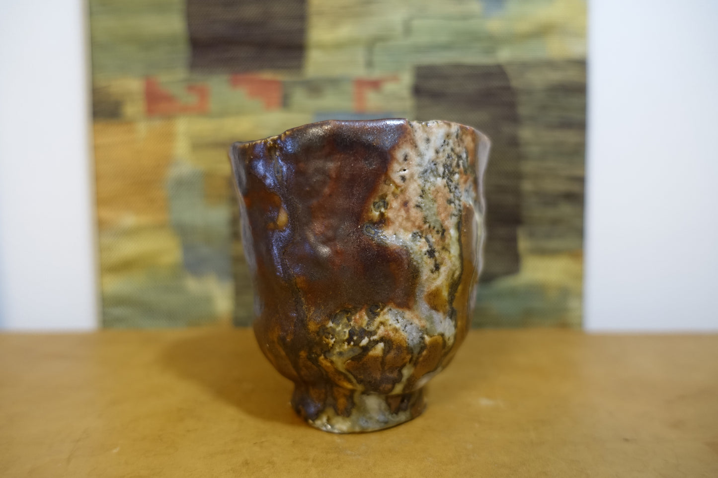 0023 Mashiko-style Tea Bowl by Kuniji Mitome with an original box