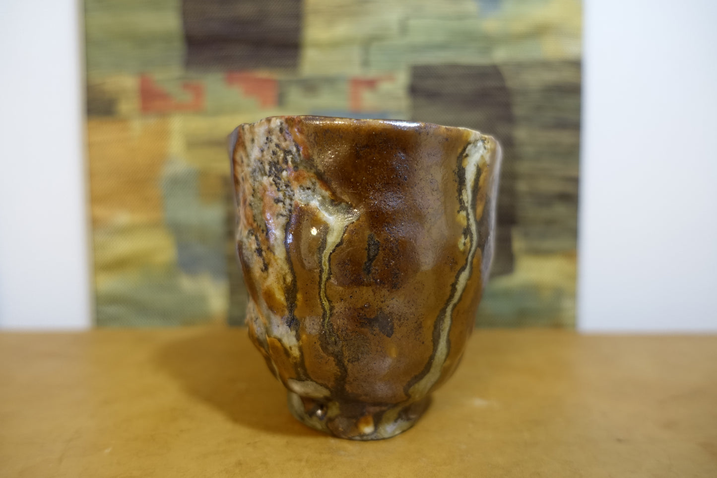 0023 Mashiko-style Tea Bowl by Kuniji Mitome with an original box