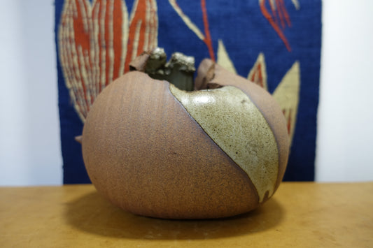 1023 Glazed Flower Vase -Shigaraki-