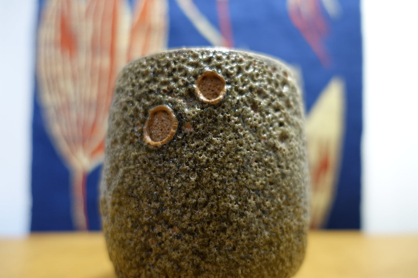 0012 Mashiko Style Solt Glazed Tea Cup made at Hasegawa Kiln with an original box
