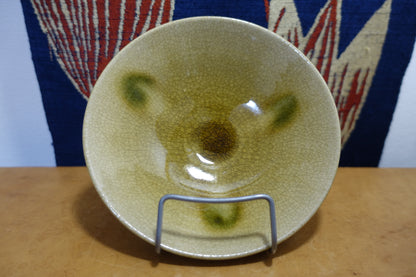 0007 Flatter dish -Kiseto- made by Rokube Kato with an original box
