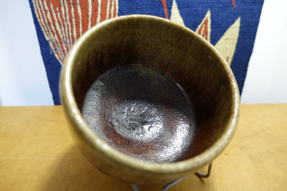 0009 Kankake Style Ash Glazed tea bowl - made by Koetsu Muroi at Kankake kiln