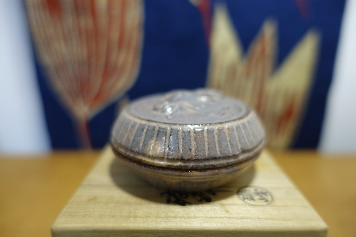 1022 Incense Case -Hagiyaki- "HITSUJI" with an original box