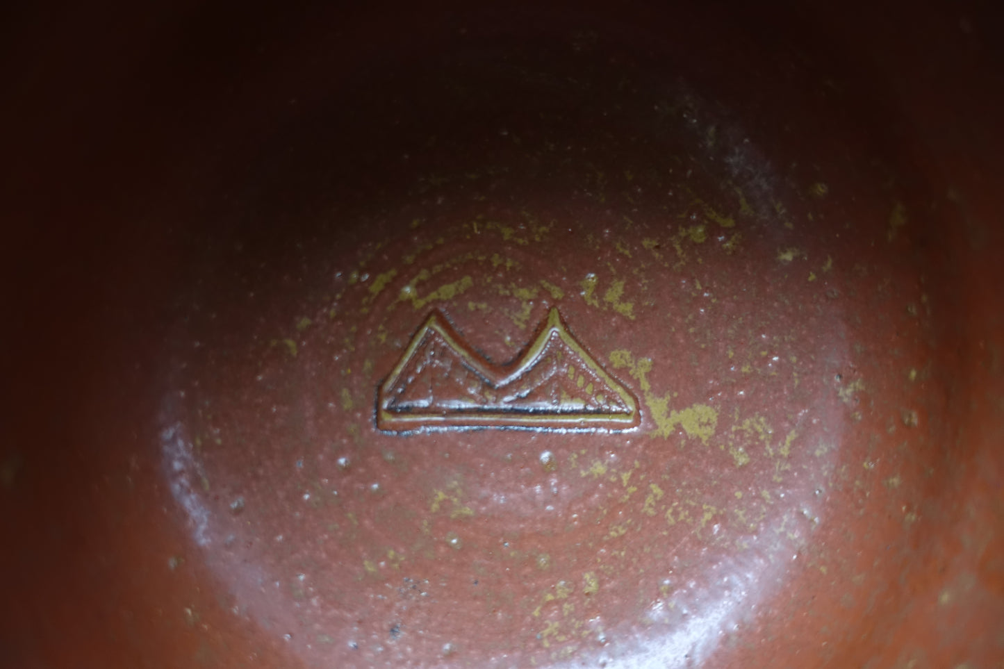 0001 Red Glazed Tea Bowl by Ousuke Nakashima at Suehiro Kiln with an original box