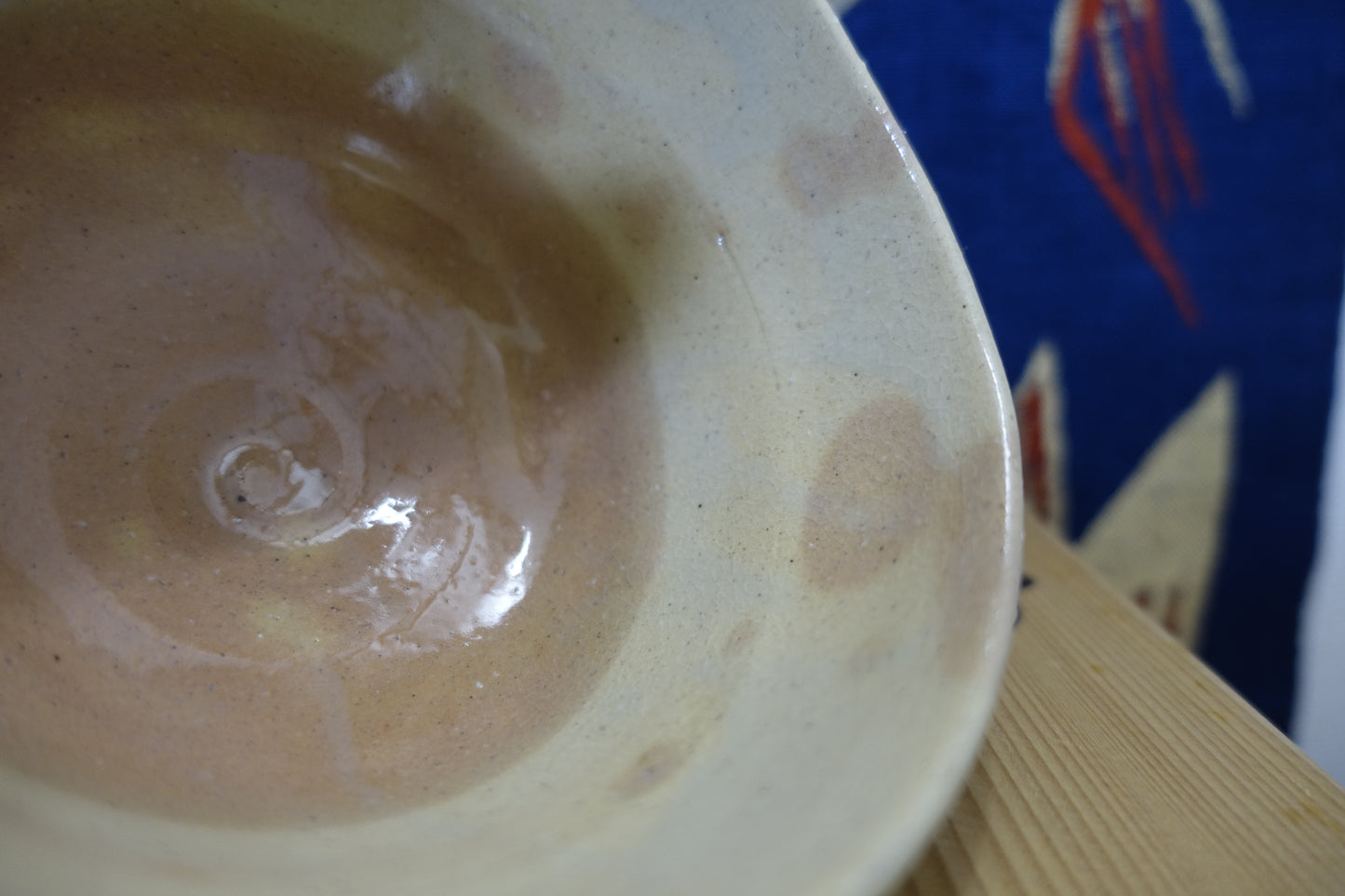 0003 Tea Bowl -Kutani- made by Kunihiko Nitta at Tokuyama Kiln with box