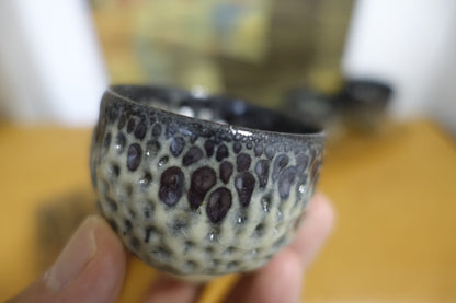0013 Kosai style Guinomi sake cups 5pairs - made by Shouou Kitamura at Shouou kiln with a box