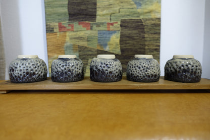 0013 Kosai style Guinomi sake cups 5pairs - made by Shouou Kitamura at Shouou kiln with a box