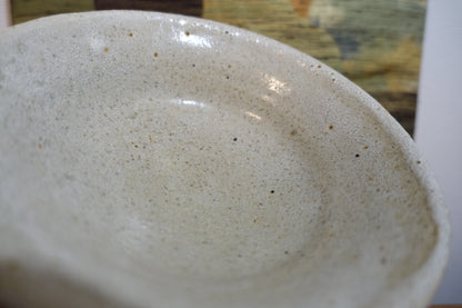 0016 Kibi Style Flat Tea Bowl by Touei (Katsuji) MIZUKAWA at Kibi Kiln with an original box